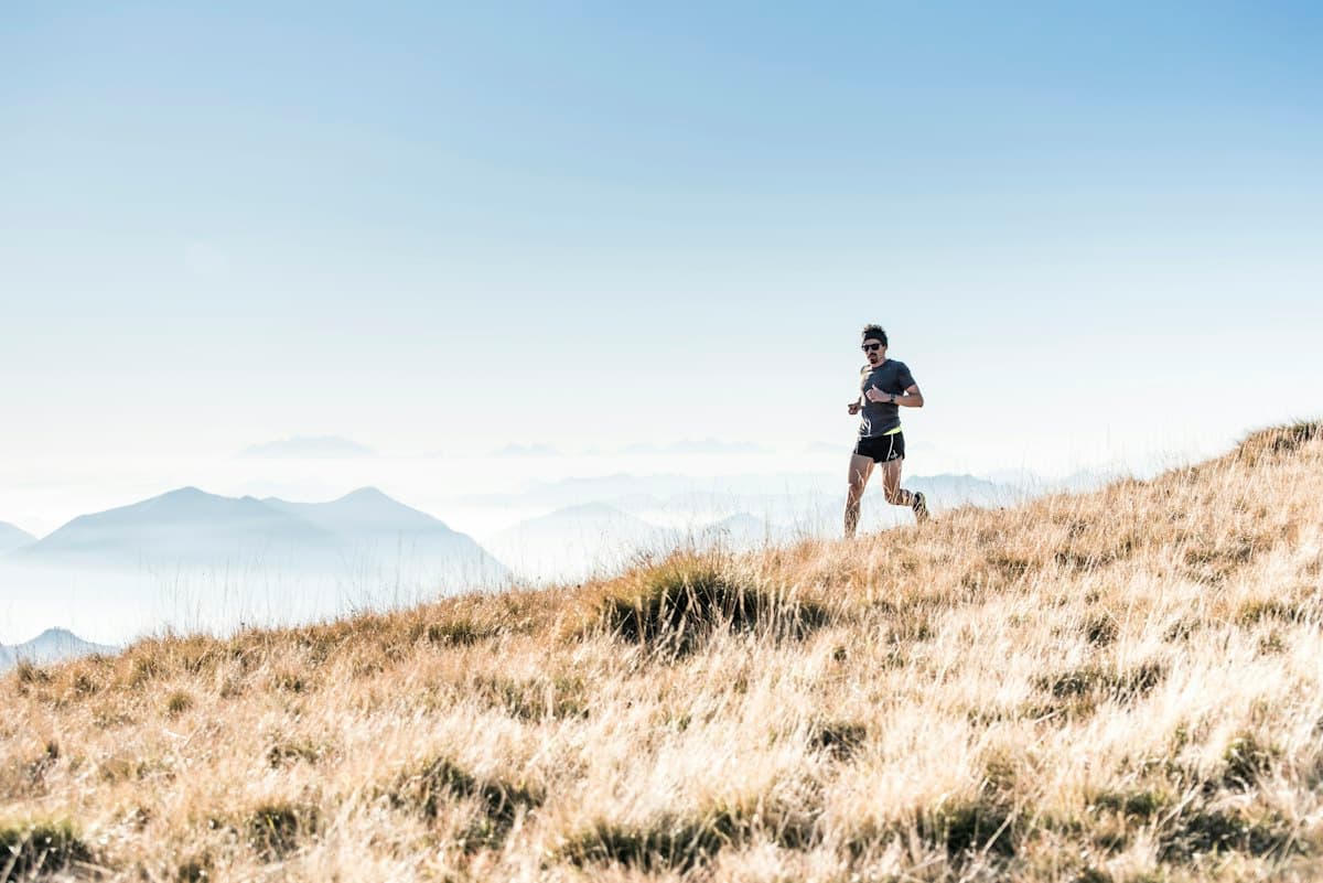 Runner on a mountain trail